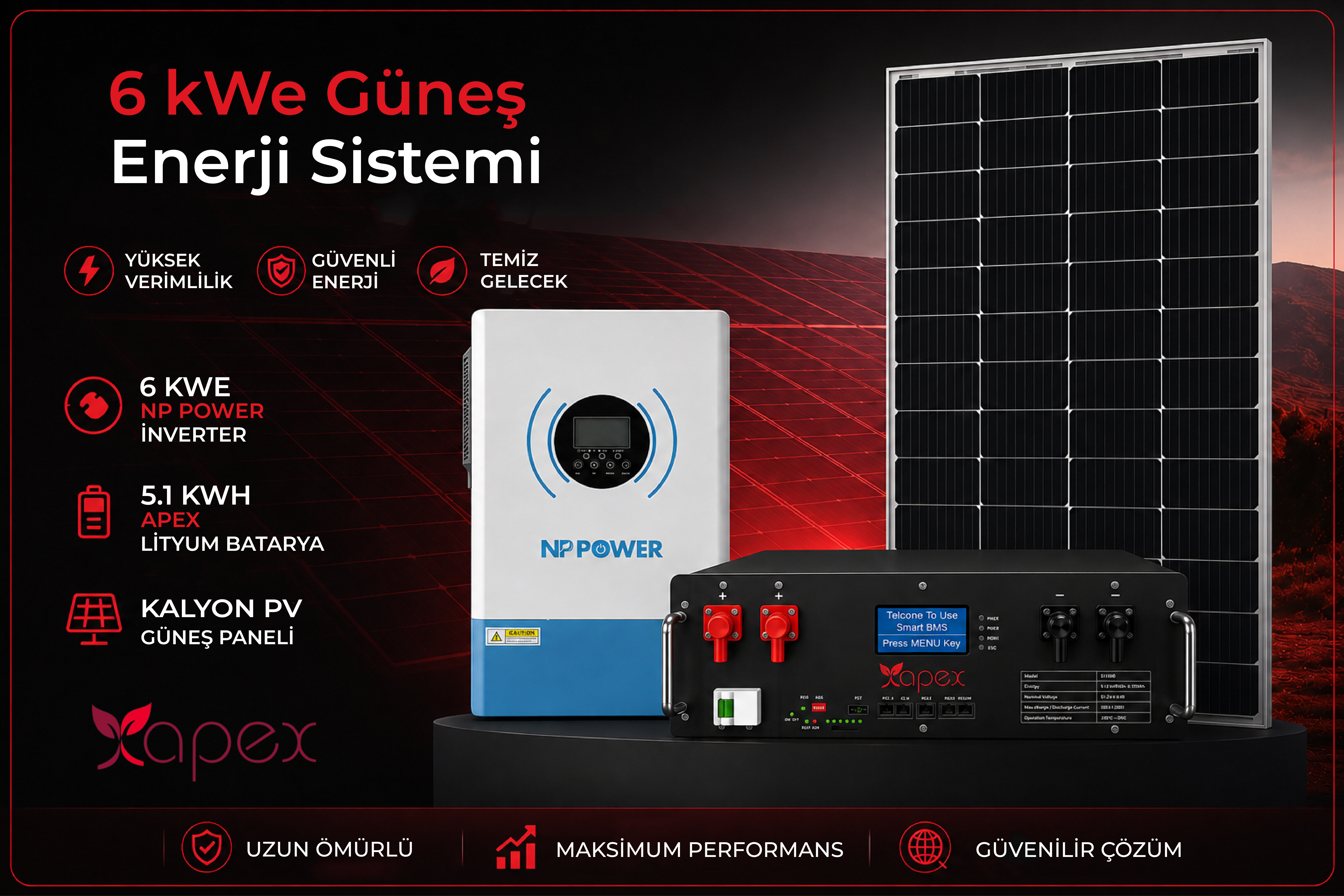 Apex 6 Kwe Güneş Enerji Sistemi